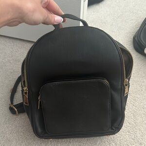 Black Leather Backpack